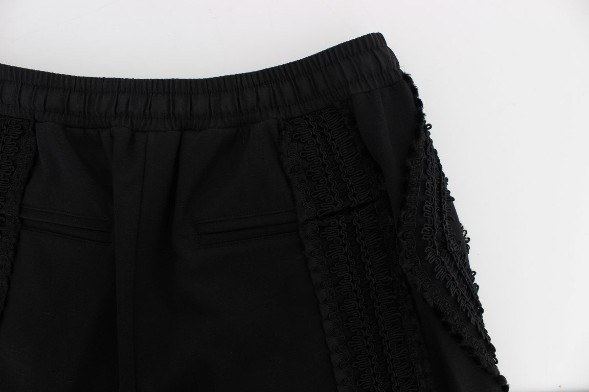 Black Silk Torero Shorts