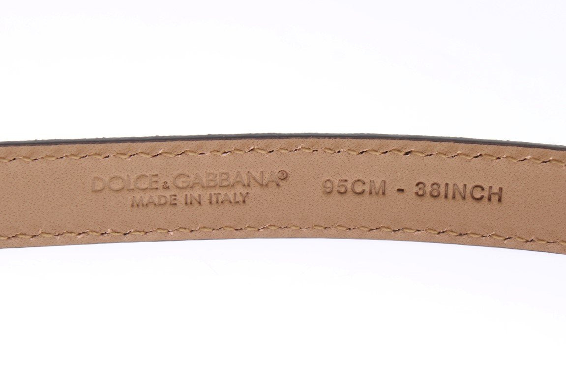 Brown Leopard Print Gold Buckle Belt