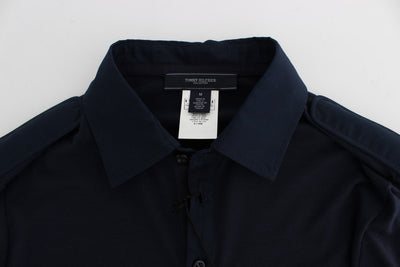 Blue Button Down Polo Sweater