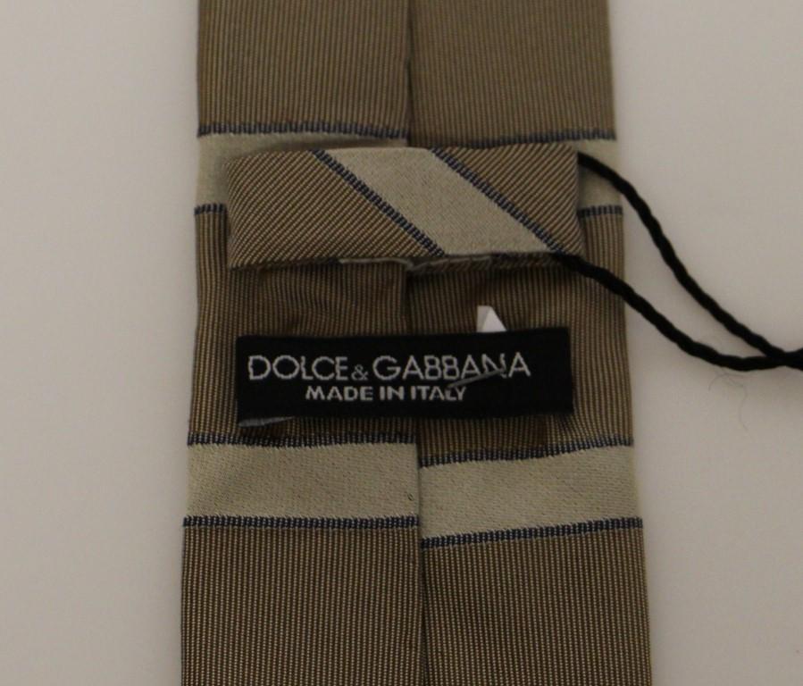 Brown Silk Pattern Slim Neck Tie