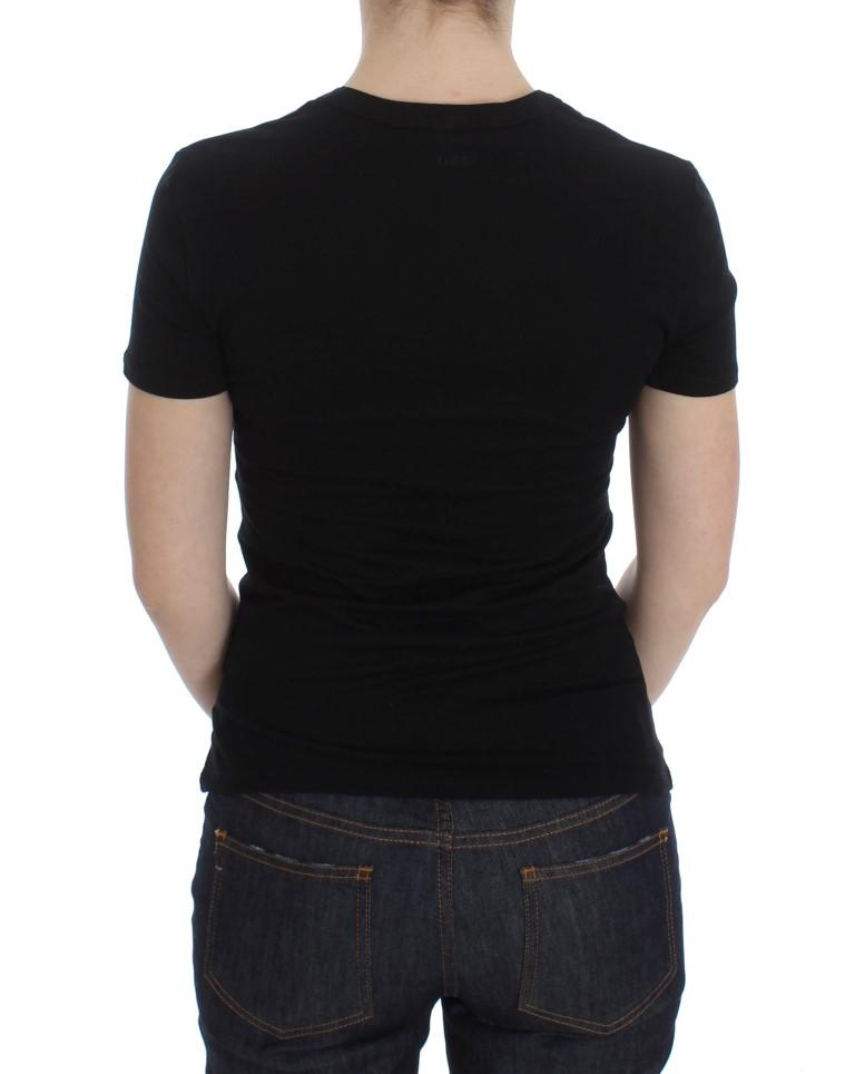 Black Crewneck Stretch T-Shirt