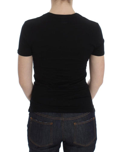 Black Crewneck Stretch T-Shirt