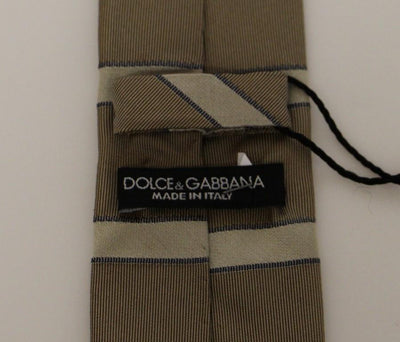 Brown Silk Pattern Slim Neck Tie