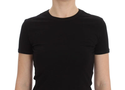 Black Crewneck Stretch T-Shirt