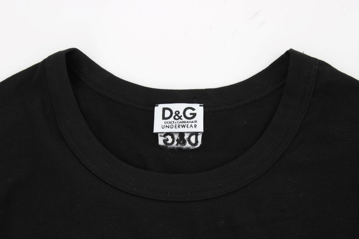 Black Crewneck Stretch T-Shirt