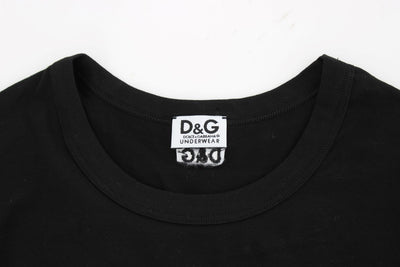 Black Crewneck Stretch T-Shirt