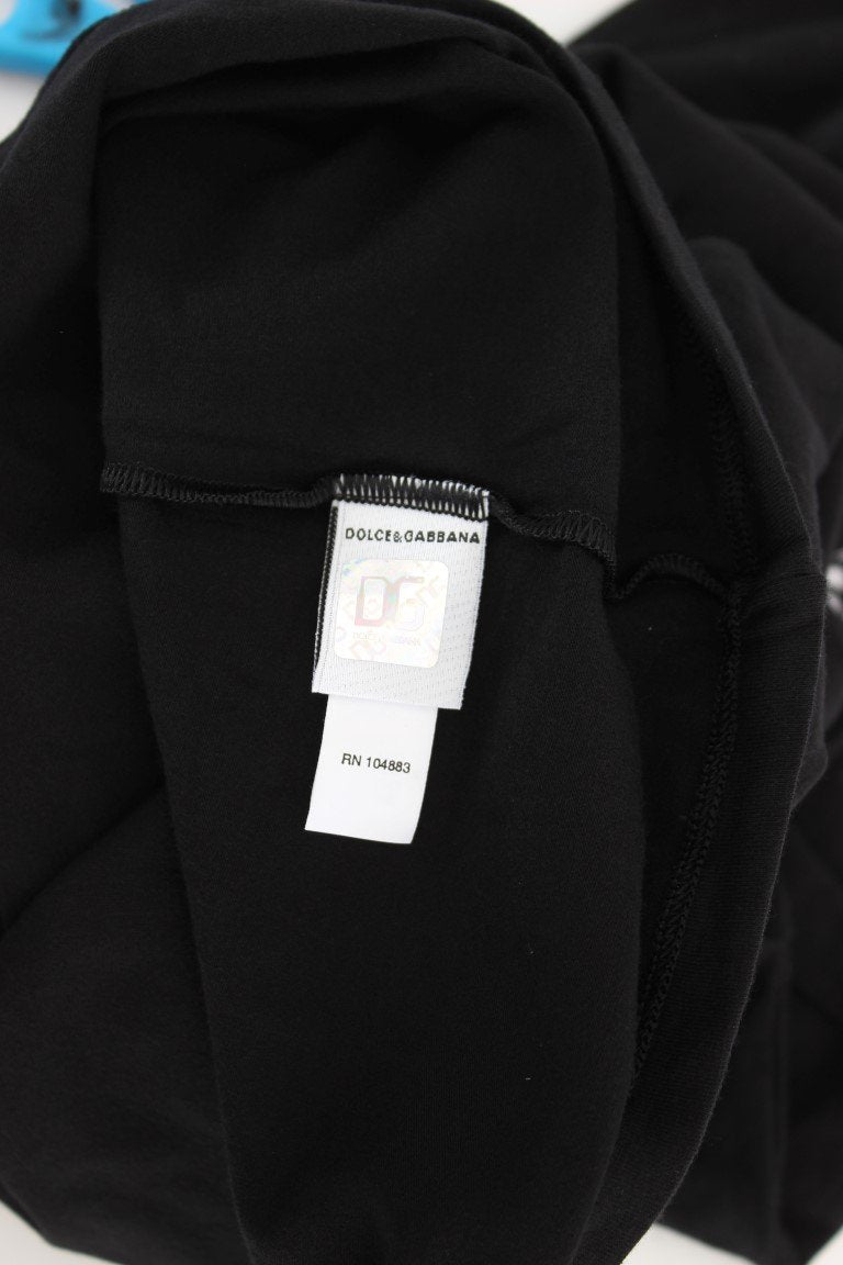 Black Crewneck Stretch T-Shirt