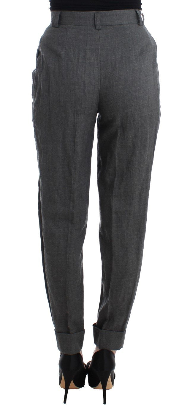 Gray tapered pants
