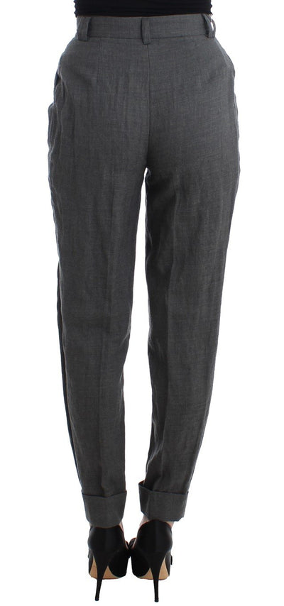 Gray tapered pants
