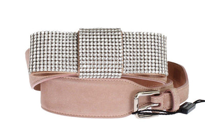 Pink Suede Swarovski Crystal Belt