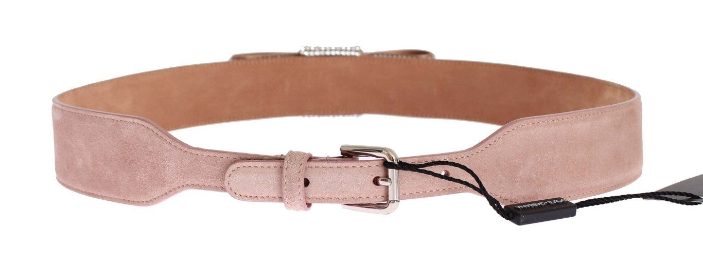 Pink Suede Swarovski Crystal Belt