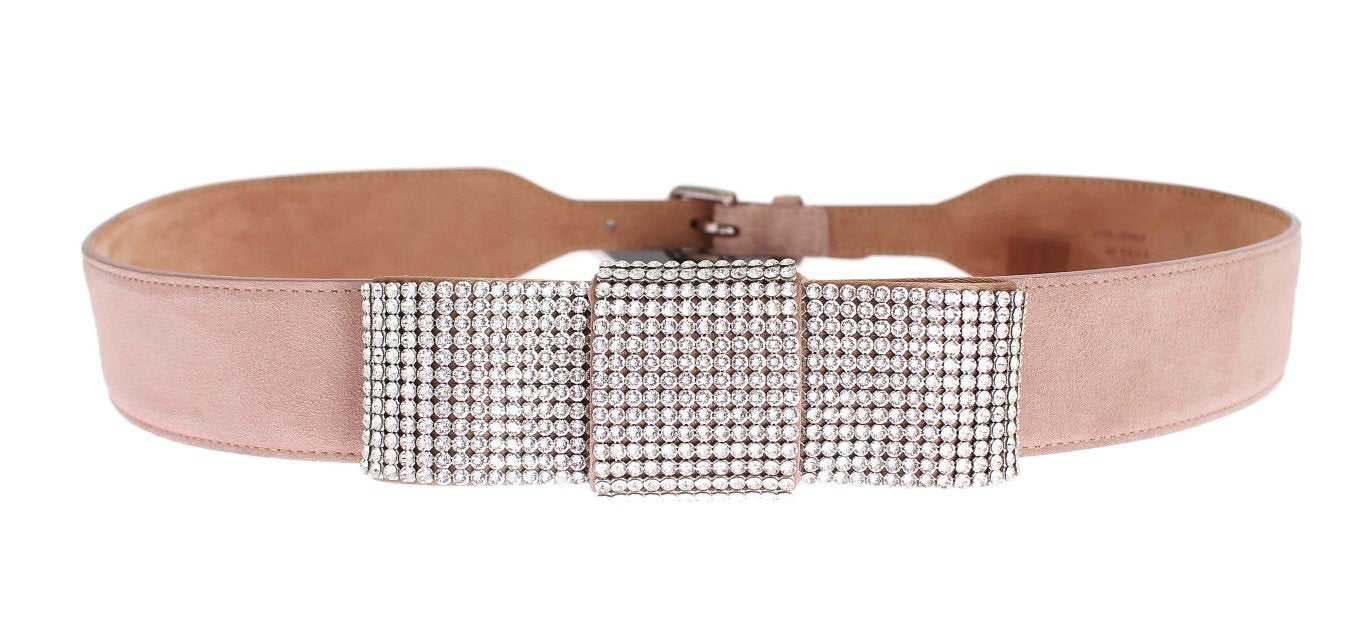 Pink Suede Swarovski Crystal Belt