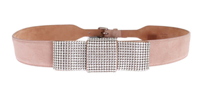 Pink Suede Swarovski Crystal Belt
