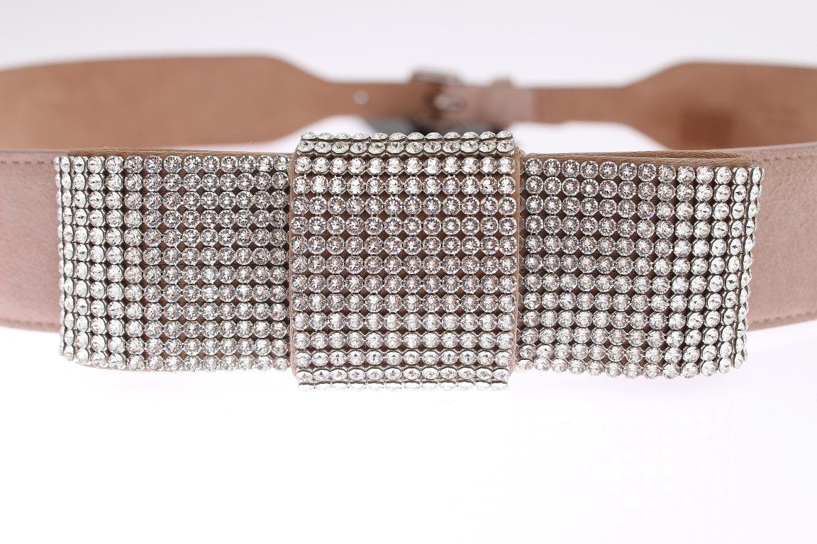 Pink Suede Swarovski Crystal Belt
