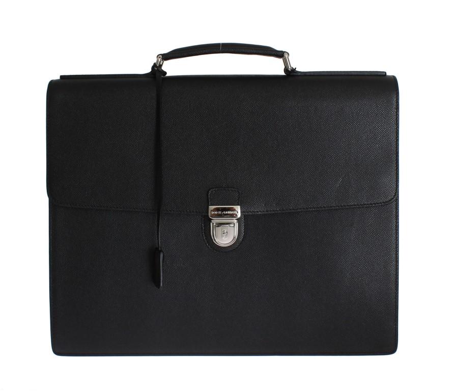 Black Saffiano Leather Briefcase Bag