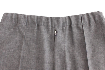 Gray casual pleated pants