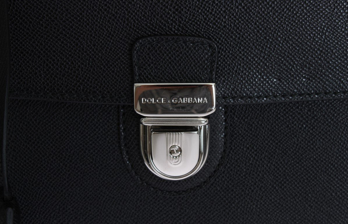 Black Saffiano Leather Briefcase Bag