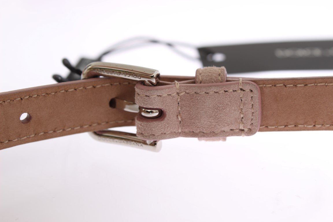 Pink Suede Swarovski Crystal Belt