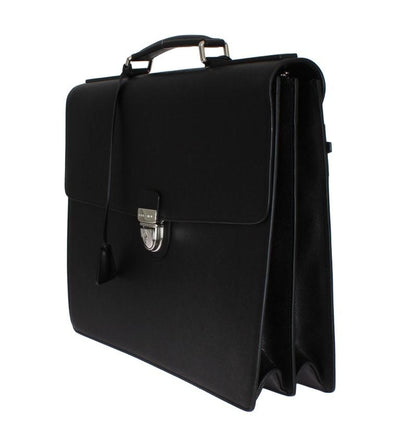 Black Saffiano Leather Briefcase Bag