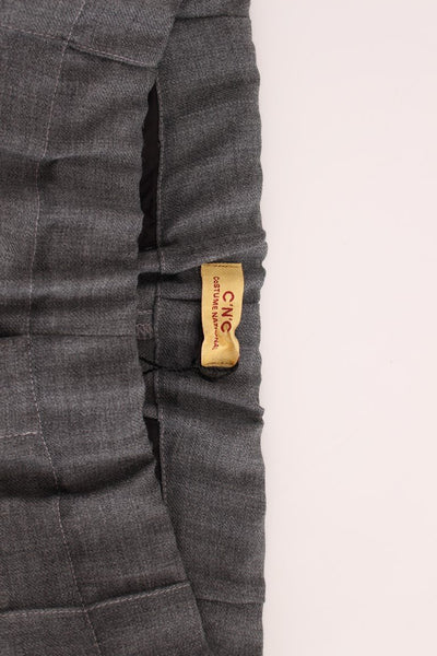 Gray casual pleated pants