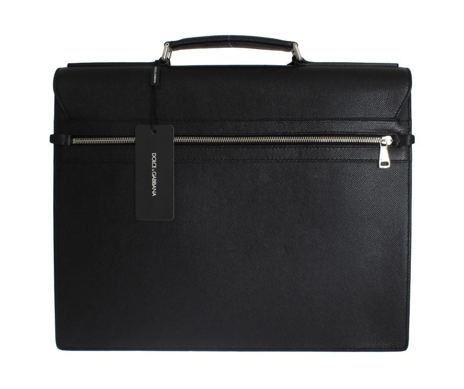 Black Saffiano Leather Briefcase Bag
