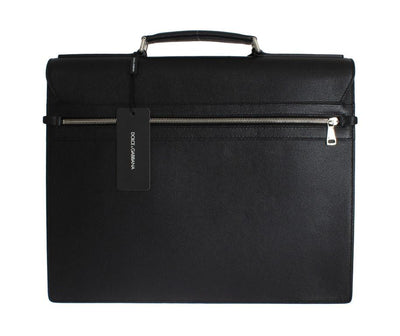 Black Saffiano Leather Briefcase Bag