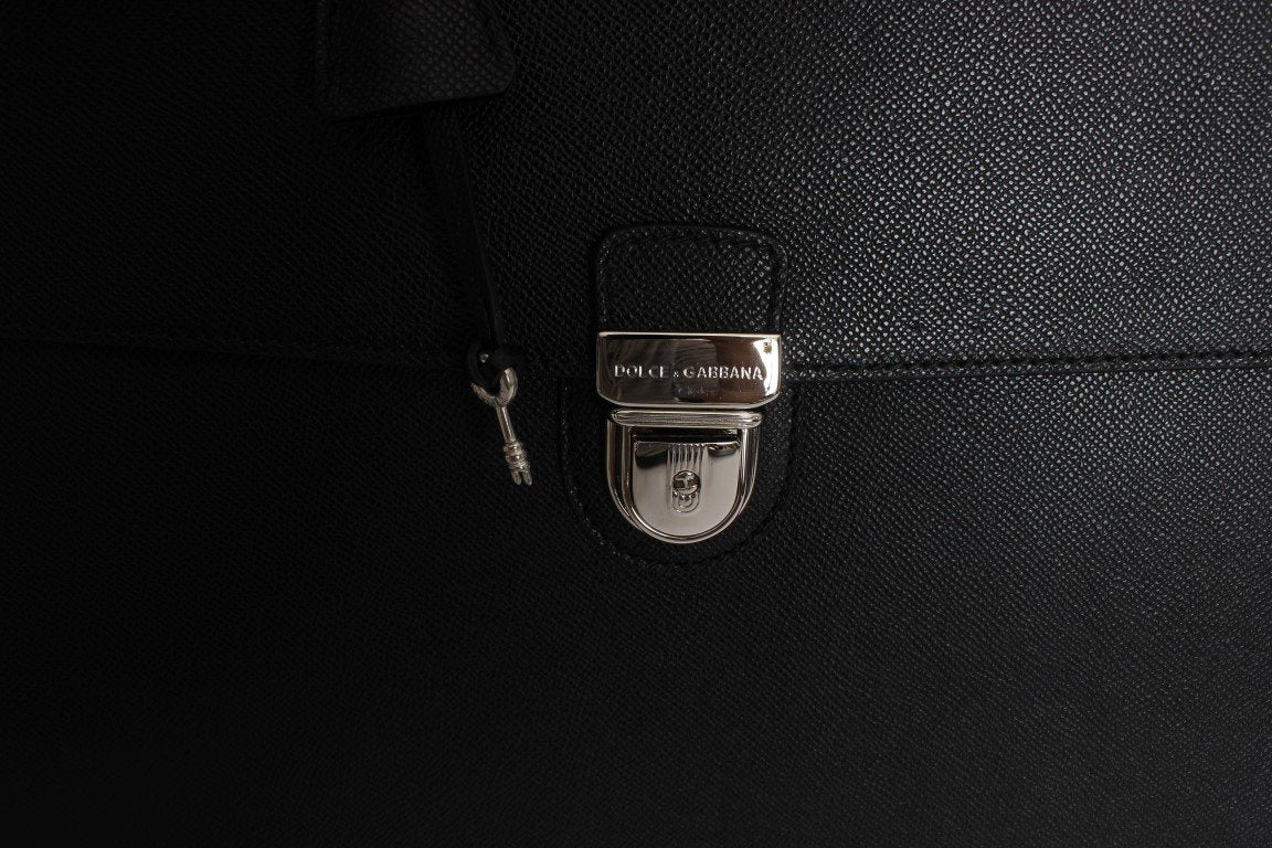 Black Saffiano Leather Briefcase Bag