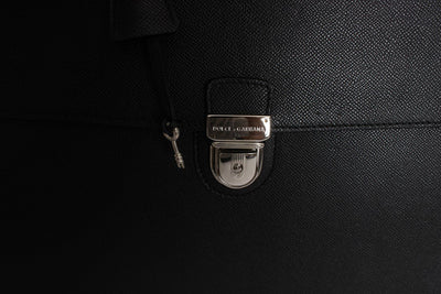 Black Saffiano Leather Briefcase Bag