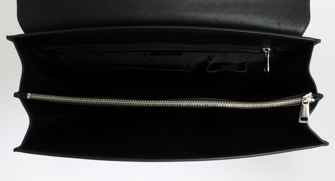 Black Saffiano Leather Briefcase Bag