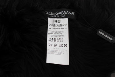 Black Alpaca Fur Shoulder Collar Scarf