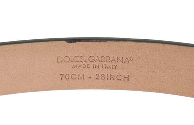 Green Patent Leather Gold Buckle Belt