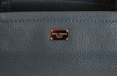 Blue Leather Sicily Hand Mens Shopping Bag