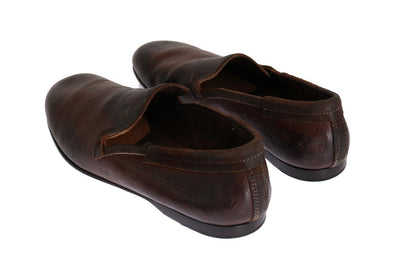 Brown Leather Bang Boom Loafers