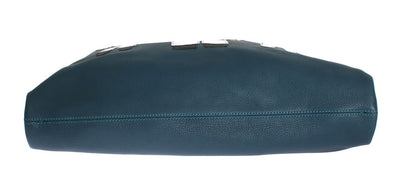 Blue Leather Sicily Hand Mens Shopping Bag