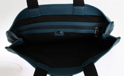 Blue Leather Sicily Hand Mens Shopping Bag