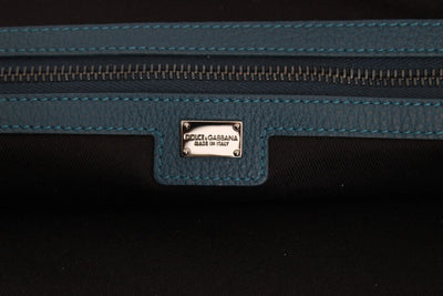 Blue Leather Sicily Hand Mens Shopping Bag