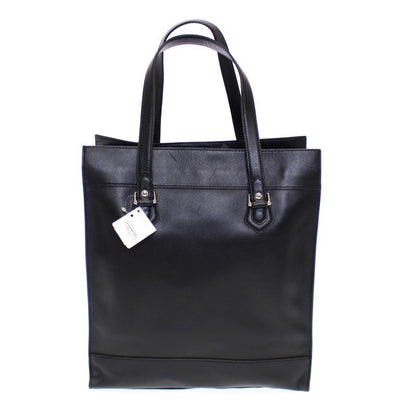 Black CHARLIE Saddle Leather Large Tote Bag