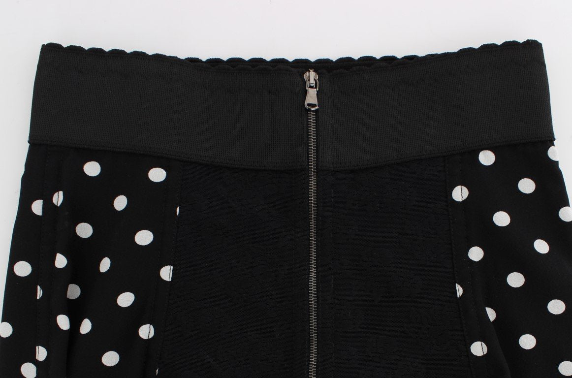 Black Polka Dotted Mini Shorts & Bra Top