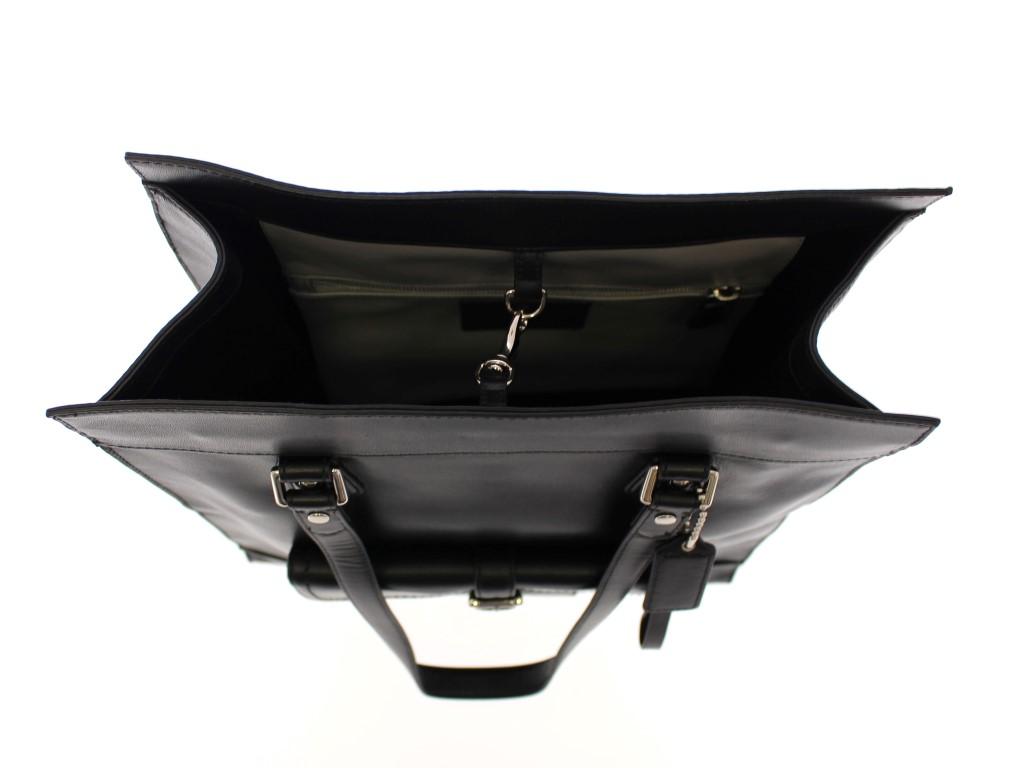 Black CHARLIE Saddle Leather Large Tote Bag