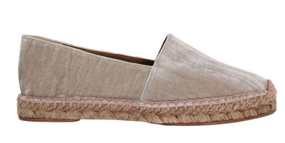 Pearl Velvet Flats Espadrilles Shoes