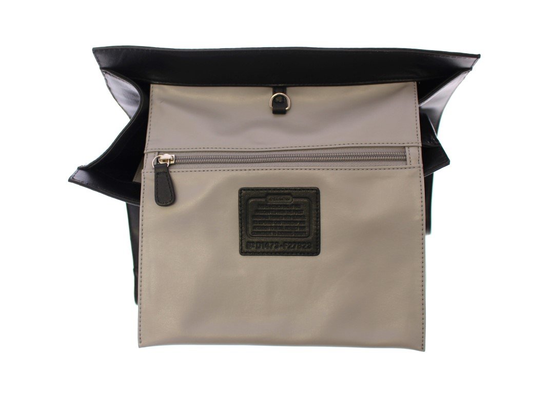 Black CHARLIE Saddle Leather Large Tote Bag