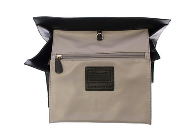 Black CHARLIE Saddle Leather Large Tote Bag