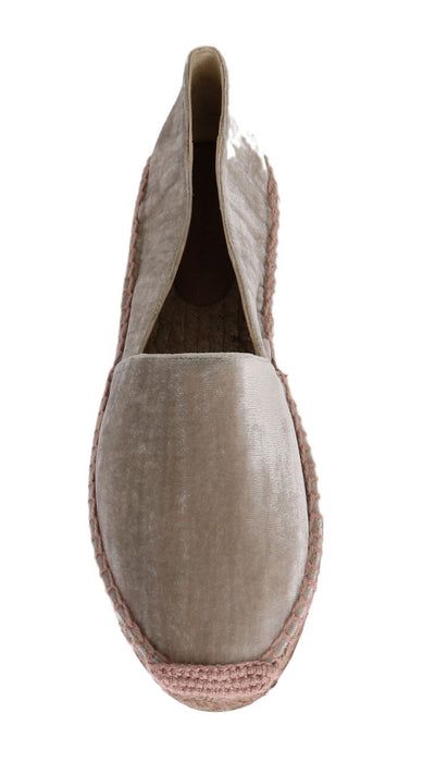 Pearl Velvet Flats Espadrilles Shoes
