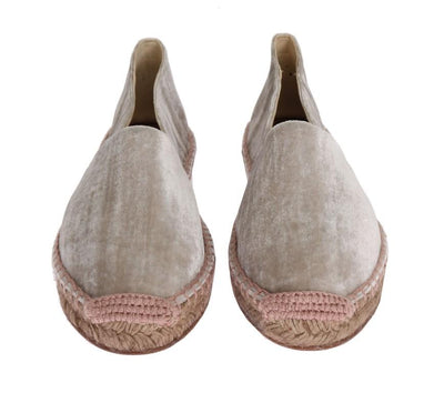 Pearl Velvet Flats Espadrilles Shoes