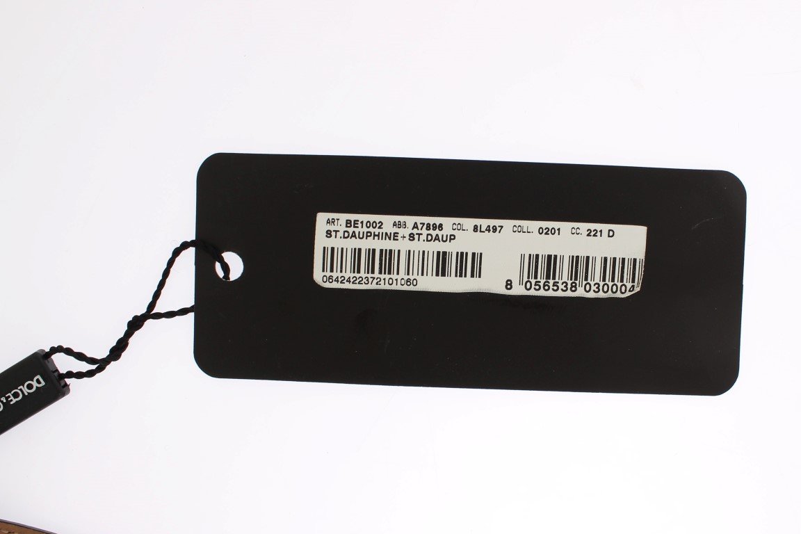Black Leather Gold Buckle Logo Waist Belt