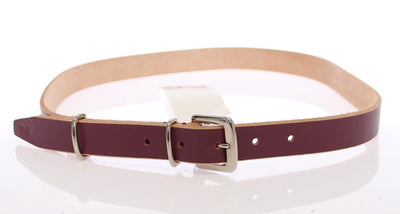 Purple Leather Logo Belt