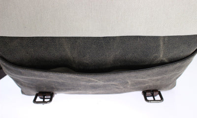 Brown Leather Canvas Shoulder Messenger Bag