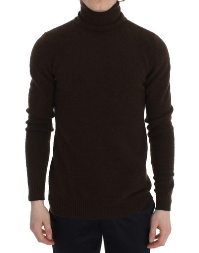 Brown Turtleneck Pullover Sweater