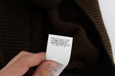 Brown Turtleneck Pullover Sweater