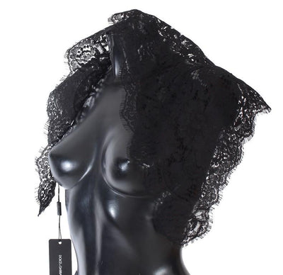 Black Floral Lace Scarf